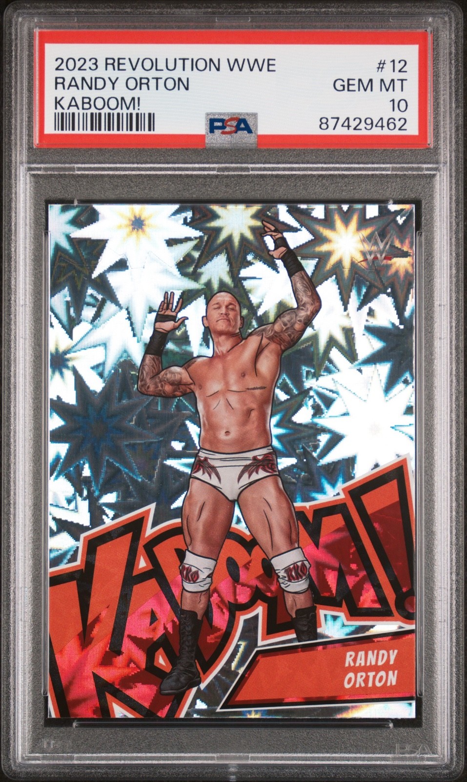 2023 Panini Revolution WWE Randy Orton Kaboom Case Hit SSP Graded PSA 10 Pop 27