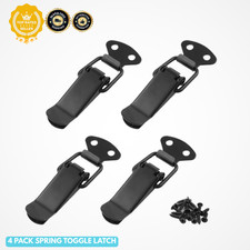 4 Pack Black Stainless Steel Spring Toggle La...