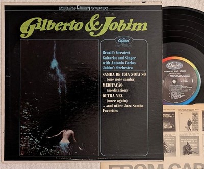 GILBERTO & JOBIM Capitol ST 2160 jazz samba BOSSA NOVA stereo 1965 color band LP