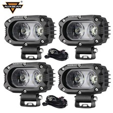 4pcs Auxbeam 4 Inch 120w Led Work Light Bar Flood Pods Off Road Driving Lights