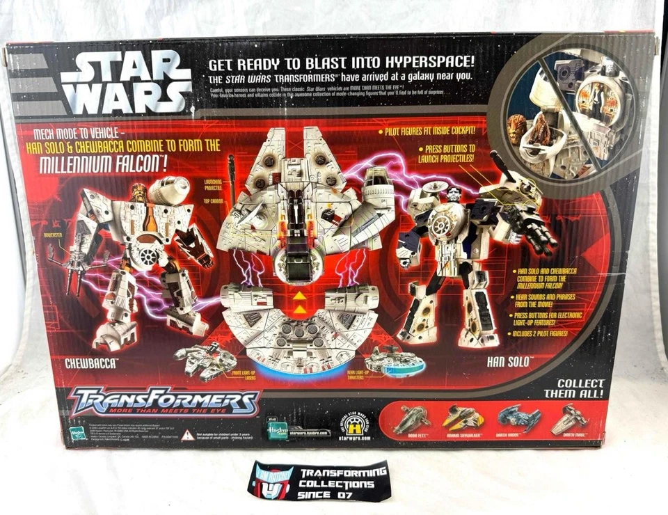 Transformers Star Wars Crossover Han Solo Chewbacca Millennium Falcon Bonus - Image 2 of 2