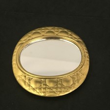 EGA Christian Dior Cannage Leather Compact Mirror Gold/9CC0345