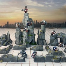 Huge Rock Stones Set Hand Painted Wargame Ter...