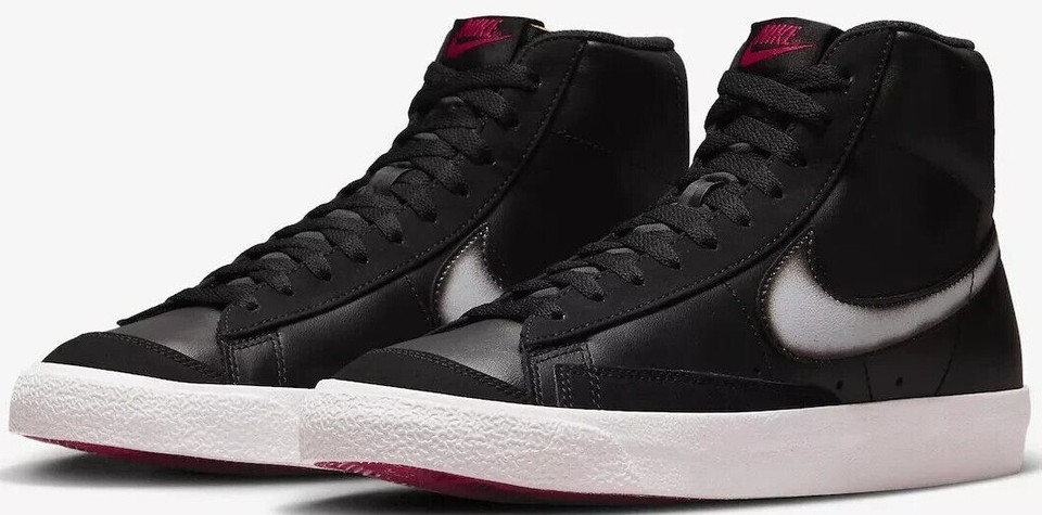 Men Nike Blazer Mid 77 Vintage Airbrush Swoosh leather high-top sneaker shoe 8.5 Nike Blazer  main image 3