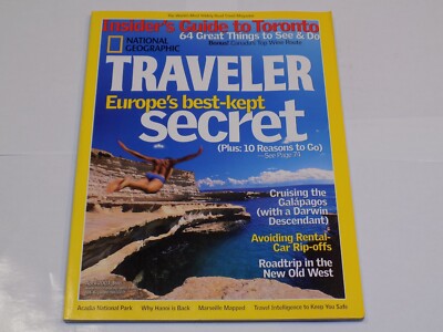 National Geographic Traveler Magazine April 2003 Acadia Hanoi Europe Galapagos +