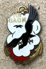 10th Rgt Inter Armes d’Outre Mer, enamel, silver guilloche back
