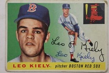 Leo Kiely Boston Red Sox (d.1984) Autographed 1955 Topps #36 Signed RARE Card 