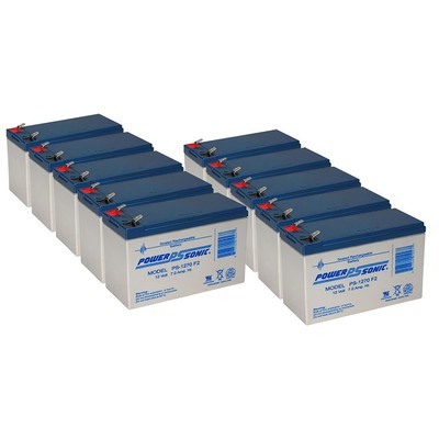 Power-Sonic 12V, 7Ah, AGM, F2 Replaces PowerWare PW9125-2000 20R UPS - 10 Pack