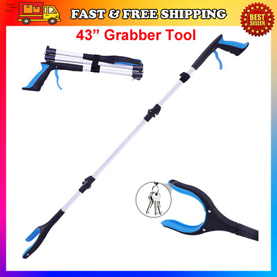 43 in Grabber Pick Up Tool Extended Garbage Reaching Stick Trash Picker Folding