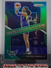 2021 Panini Prizm WNBA SATOU SABALLY Dominance Green Prizms Refractor Wings #12