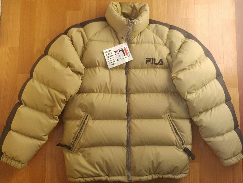 FILA jacket deadstock vintage down puffer jacket 90s hip hop 1990s size S NWT