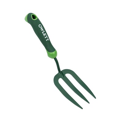 Owlett Weeding Fork 12 Inch with 3 Pointed Tines,Gardening, Cultivating, Digging