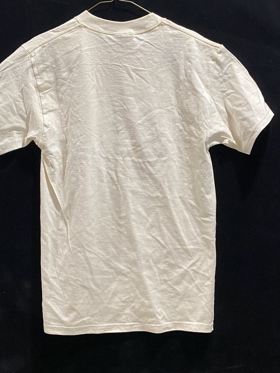 Vintage 90s Hanes HEAVYWEIGHT T-shirt - Blank Beige NOS