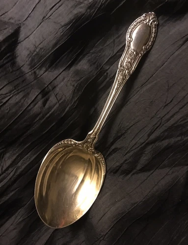 Antique Gorham Tuileries Sterling Old Casserole Berry Serving Spoon 1905 No Mono