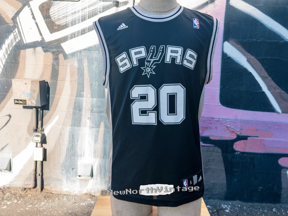 Camiseta deportiva de baloncesto vintage de la NBA de San Antonio Spurs Manu Ginóbili #20 talla pequeña Foto 2 de 4