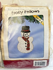 Sequin Ornament Kit Frosty Fellow Snowman Sunrise Set of 4 -mm
