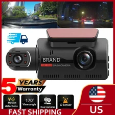 1080P Dual Lens Car DVR Dash Cam Video Recorder G-Sensor Front and Inside Camera