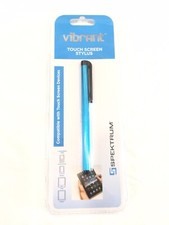 Spektrum Vibrant Touch Screen Stylus Easy Clip Rubber Tip Blue Metallic Finish