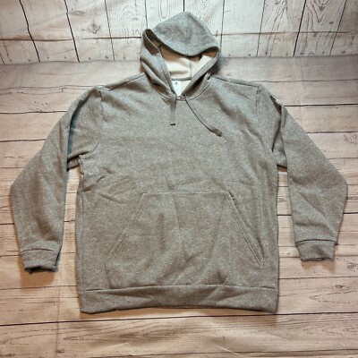 NWT Adidas Team Issue Pullover Hoodie Fleece Sweatshirt Gray Men’s Size L 