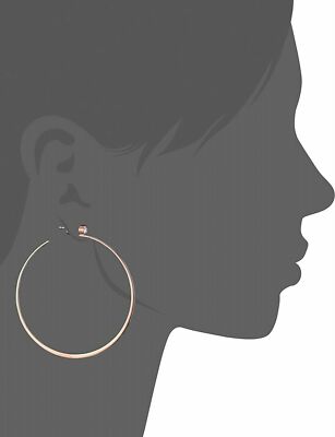 MICHAEL KORS MK Modern Brilliance Hoop Earrings Rose Gold Crystals