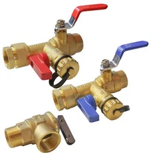 3/4inch Ips Isolator Tankless Water Heater Service Valve Kit With Pressure Relie