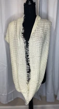 Mossimo Infinity Scarf Women's Ivory Fringe Detail NWT Free Ship