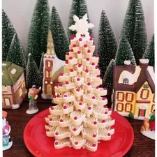 NEW Williams Sonoma Christmas Holiday Kransekake Set of 10 Snowflake Cookie Mold