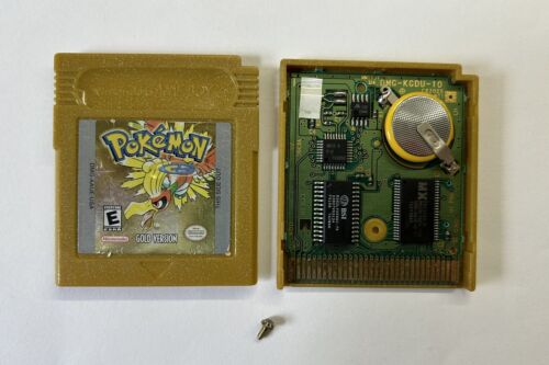 Pokemon Gold Version (Game Boy Color, 2000) New Battery Authentic Tested - Afbeelding 1 van 4