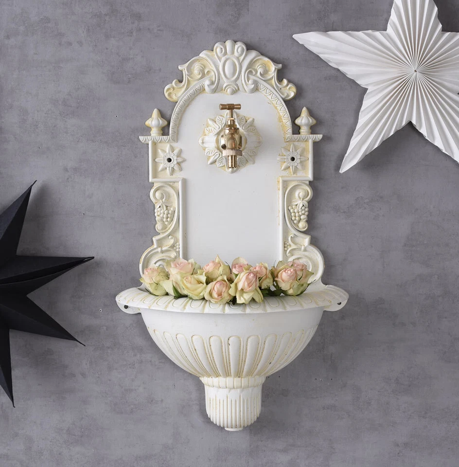 Brunnen Metall Zierbrunnen Antik Wandbrunnen Messing Wasserhahn Gartenbrunnen - Bild 2 von 4