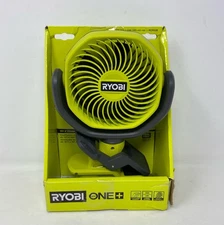RYOBI ONE+ 18V 4-Inch Clamp Fan Tool Only - Hyper Green PCF02B / RCF18-0