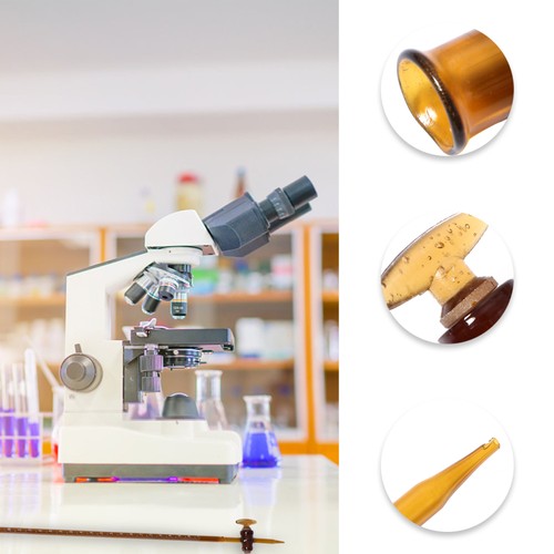Attrezzature per attrezzi da laboratorio 2 pezzi strumento in vetro esperimento chimico - Foto 3 di 12