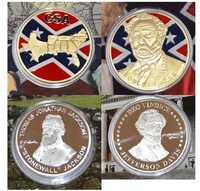 American Civil War Confederate Leaders & States Collectors Coins With Info Card