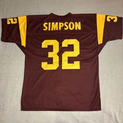 #ad Vintage O.J. Simpson Sportswear USC Trojans Gridiron Greats Football Jersey Sz52 $59.99