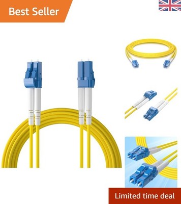2 Stück OS2 LC zu LC Singlemode Duplex LWL Patchkabel 1m³,28ft | Glasfaser...