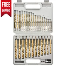 1/4in Hex Shank Drill Bit Set 30pc Quick Change Titanium Twist Drill Bit Set