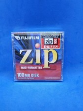 Fujifilm Zip 100MB Disk Mac Formatted NOS Sealed for Iomega Zip Drives