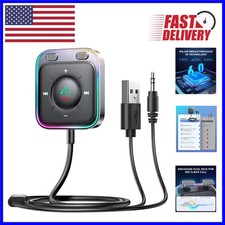 Smart Bluetooth AUX Adapter with Multifunction Button  LED - 2 Device Support