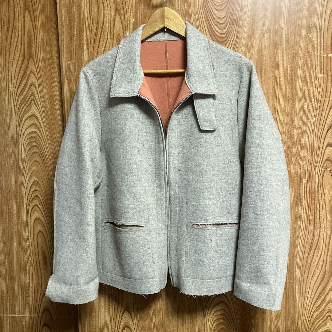 Japan Used Fashion] Bukht Grey Wool Blend Reversible Jacket | eBay