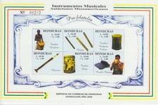 Honduras Feuilles Yvert 60 ** MNH Musique