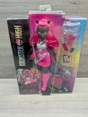 Monster High Catty Noir Fashion Doll with Pet Cat Amulette and Accessories NEW