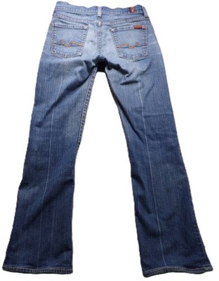 VTG Y2K 7 For All Mankind Bootcut Jeans Women 26 Made In USA Dojo Stretch Denim