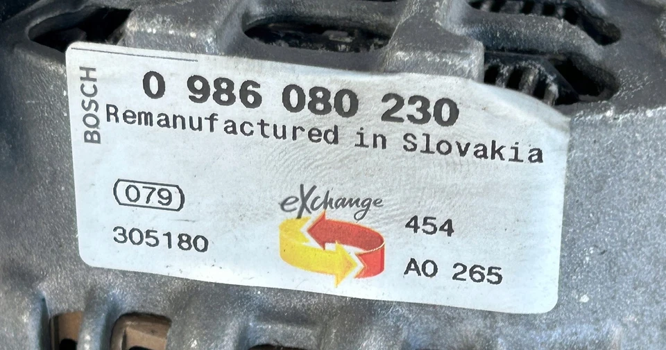 Alternador Bosch 0986080230 Ford Focus MK1 Puma MK1 Foto 4 de 4