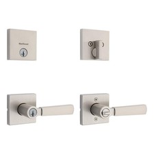 Kwikset Perth Keyed Entry Handle  Deadbolt Combo Pack