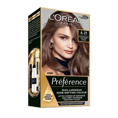 L'Oreal Paris Preference Zurich 6.21 Cool Iridescent Very Light Brown Hair Color