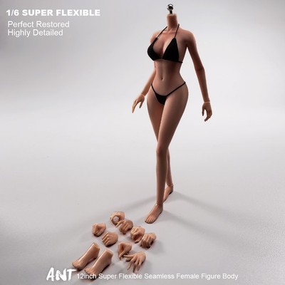 ANT T302 1/6 Female Seamless Body Copper Suntan Large Bust Makeup For 12'' Figure