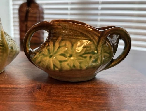 Vintage 1940’s McCoy Pottery Creamer & Sugar Bowls. Collectible! Excellent Cond