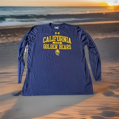 UC Cal Berkeley Golden Bears Running Bear Logo L/S Athletics Shirt XL Blue New