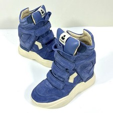 Isabel Marant Balskee Wedge Sneakers Cobalt EU 37 NEW Blue Suede Hightop