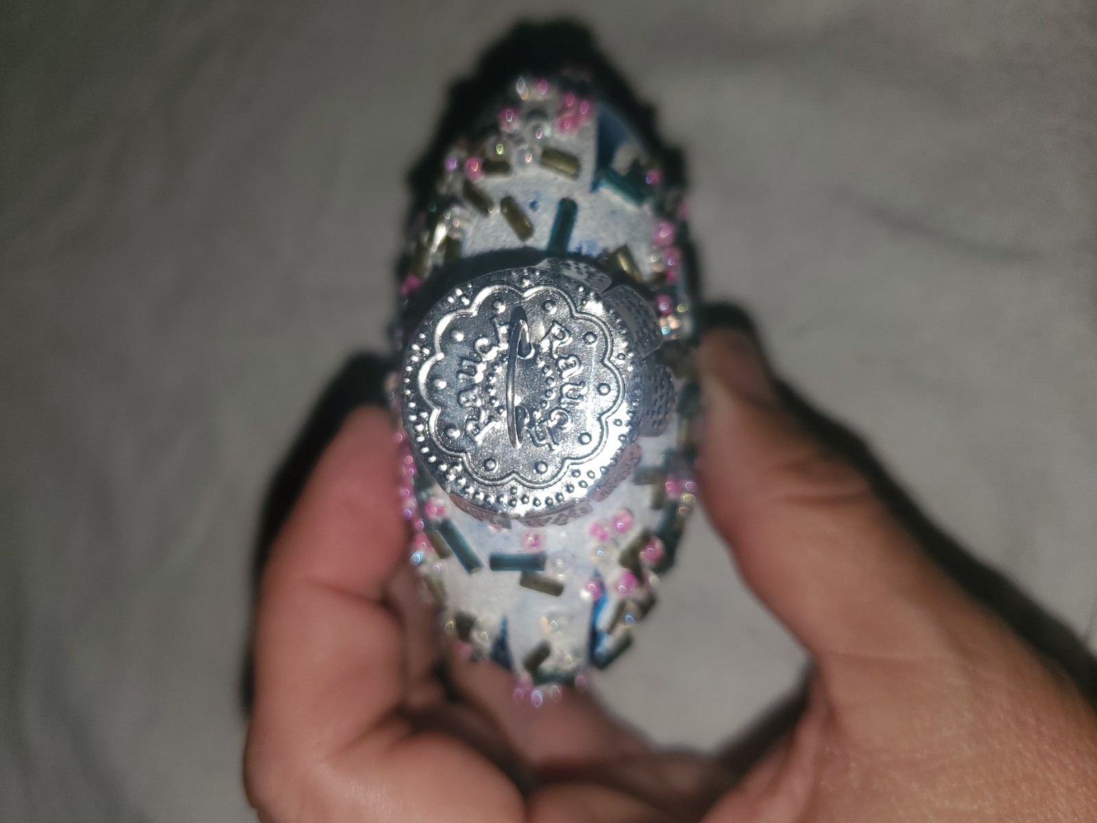 Rauch Candy Inspired Glass Christmas Ornaments Lot of 3 Pink Blue 