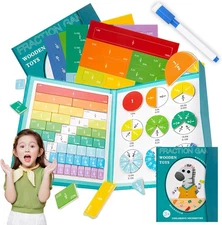 New Magnetic Fraction Demonstration Book, Magnetic Fraction Tiles & Fraction